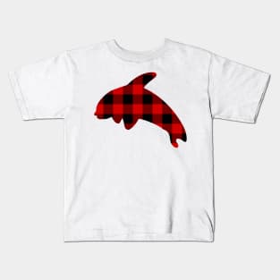 Orca Whale Flannel Kids T-Shirt